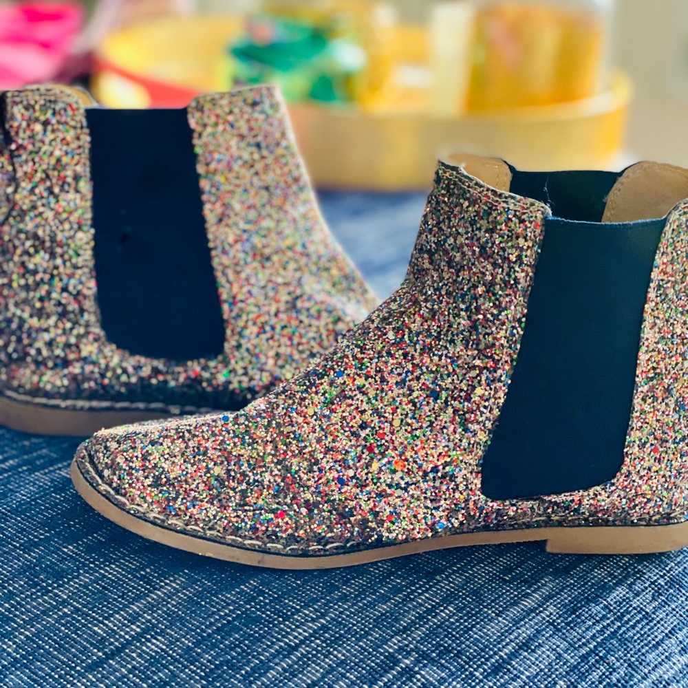 Crewcuts glitter girls booties